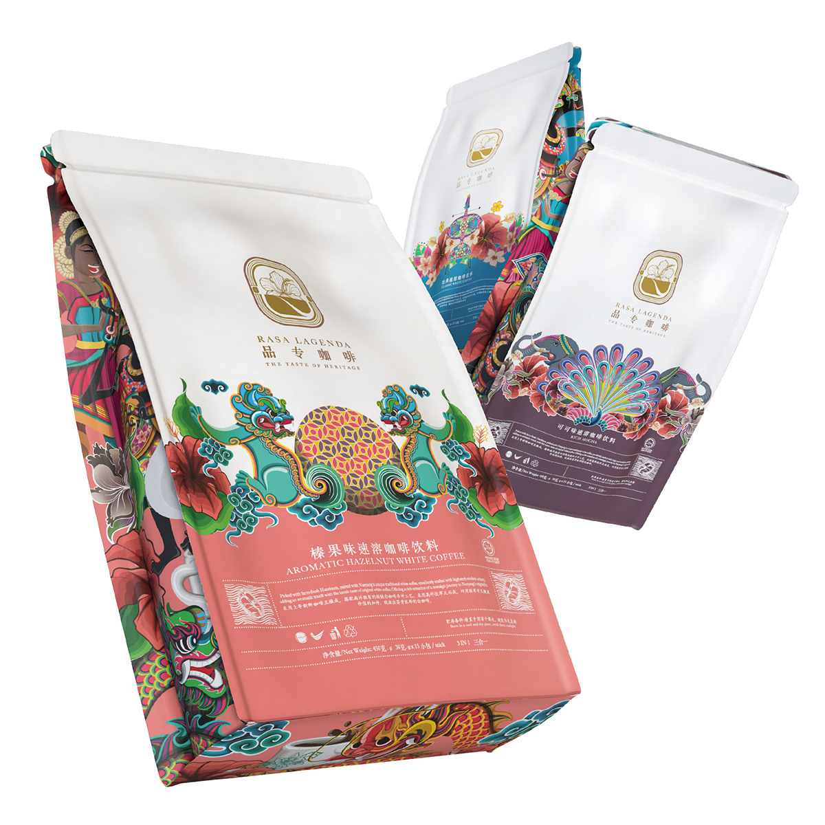 asia branding  chinese Coffee iden indian malay malaysia packaging design