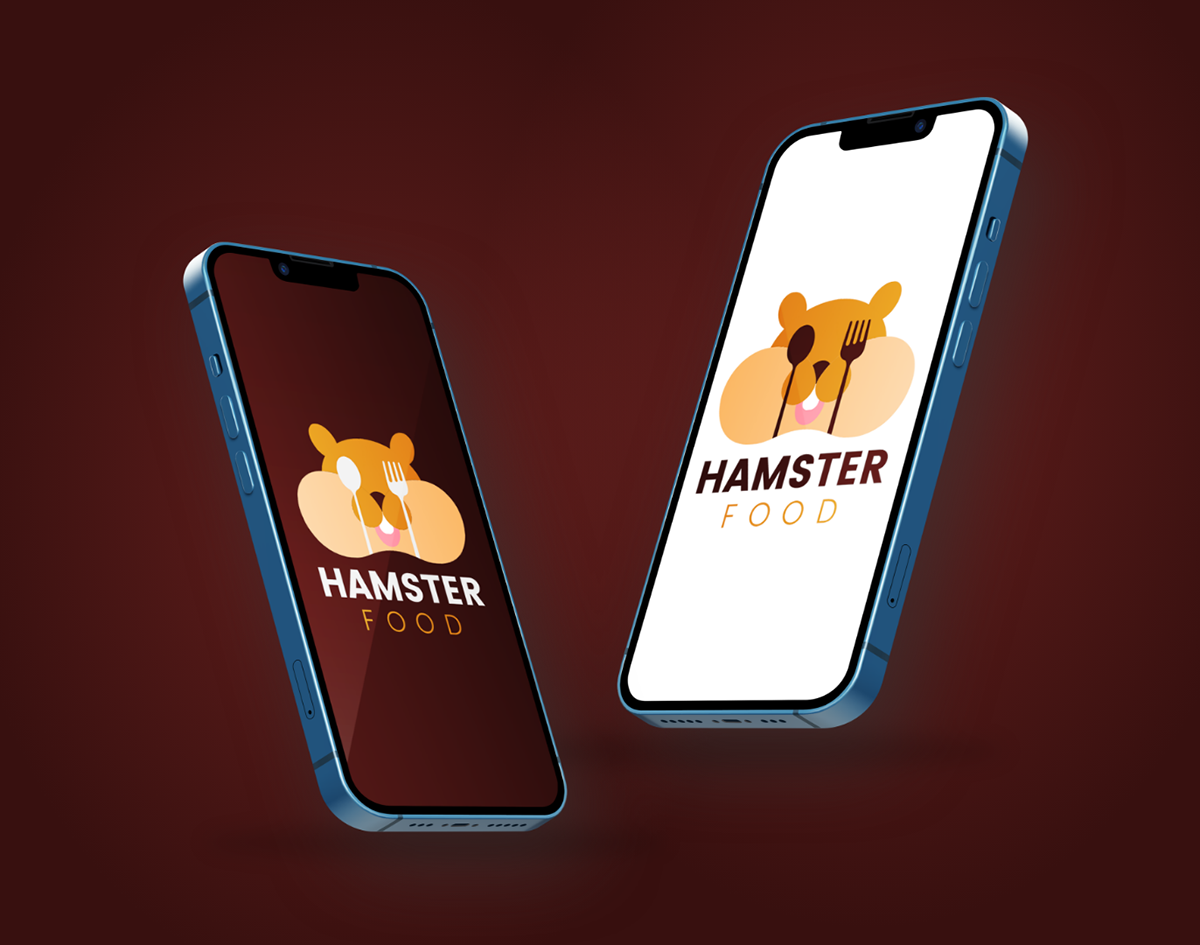 brand identity food logo Food logos hamster hamster logo hamsters Logo Design logo designing Logo food design restaurant