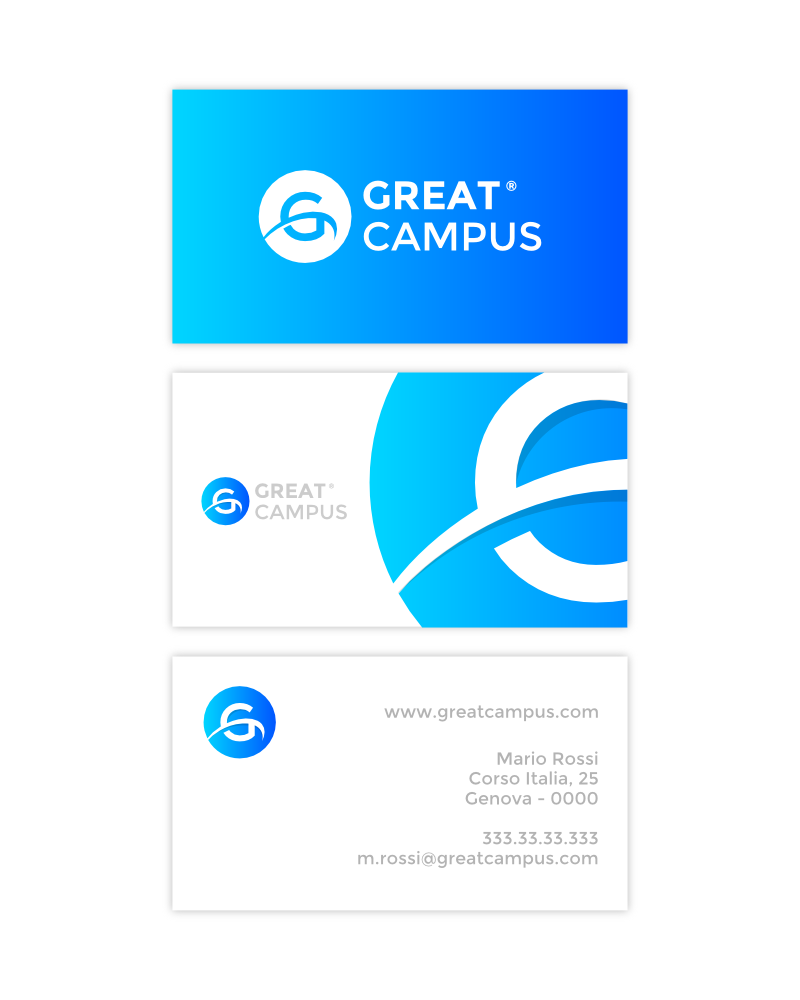 great campus logo identity brand identity erzelli genova gradient Startup flat design Shadows