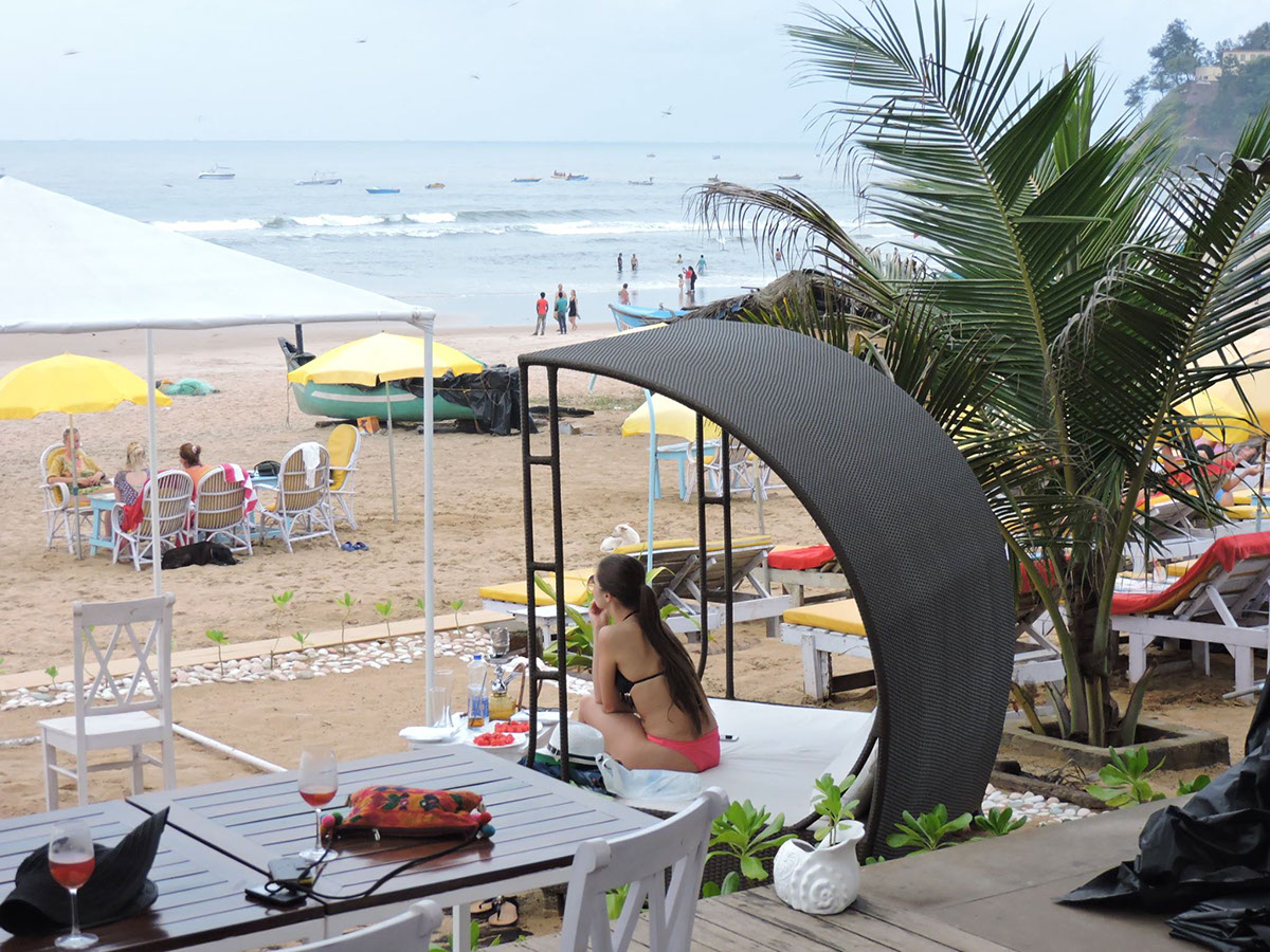 Goa India mediterranean beach lounge restaurant fish mosaic sea logo identity Food  seafood