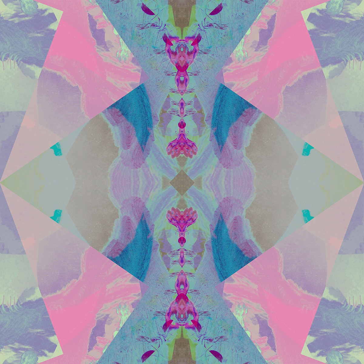 album art abstract mirror trippy colors digital manipulation