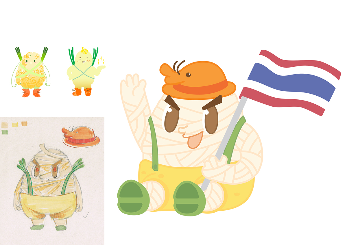 Character design Character design  Street Food Thai Thailand supervised project thesis