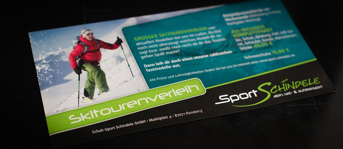 Sport Schindele flyer Printprodukte printdesign broschure