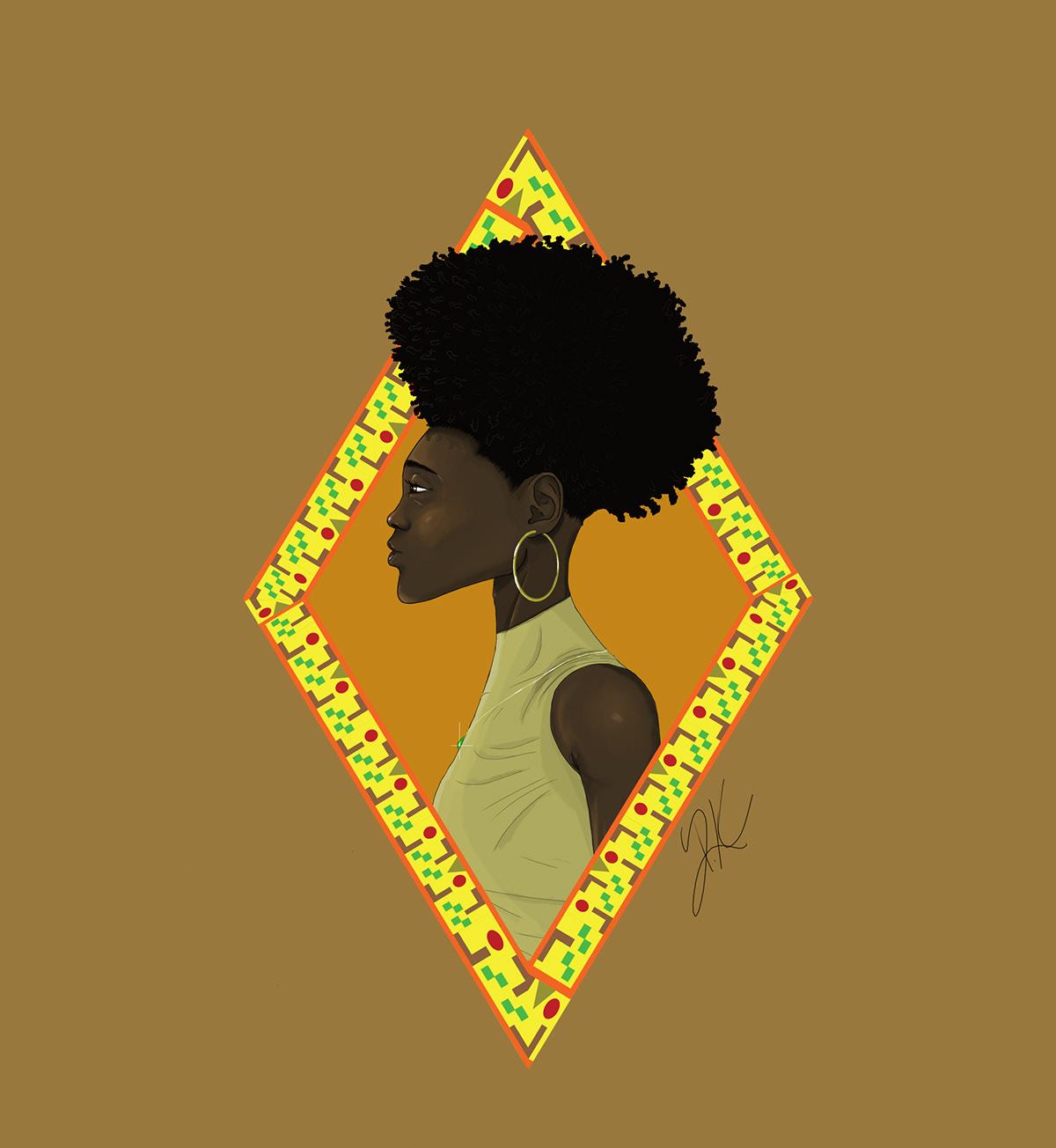 africa african woman Adobe Photoshop Digital Art  digital illustration african queen tribal art Traditional African african themed afro