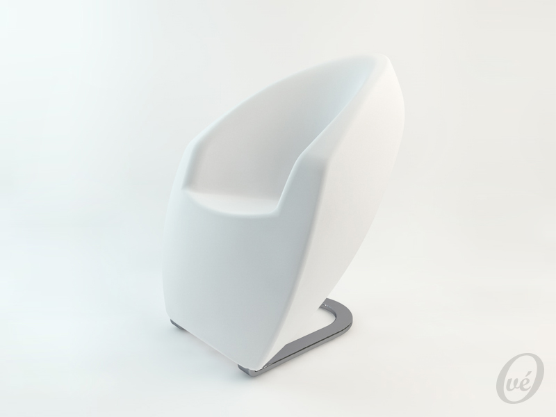 design chair armchair fauteuil Space design plastic stainless steel plastique Inox karl grosbois Ové architecture interior design  furniture meuble
