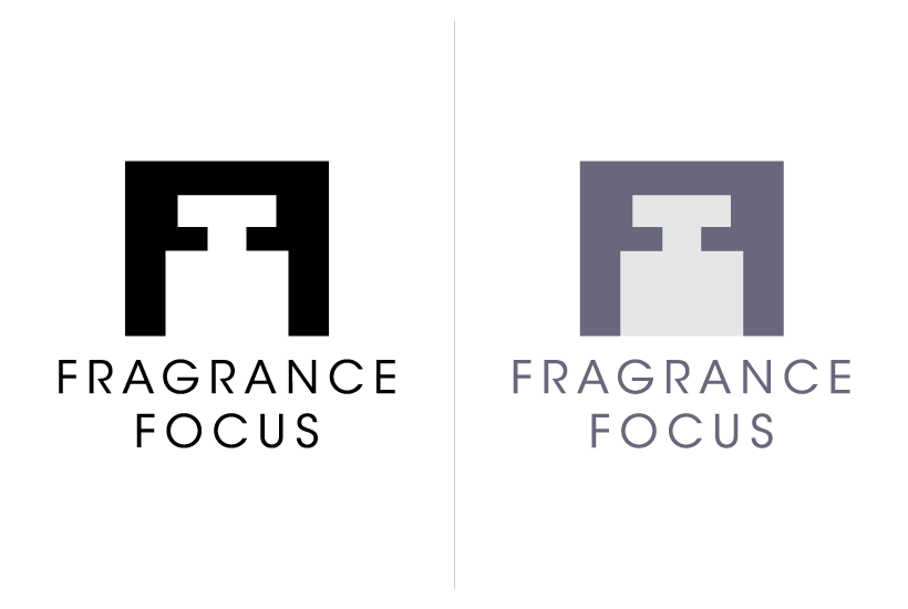 logo Fragrance perfume iconography lettering negative space