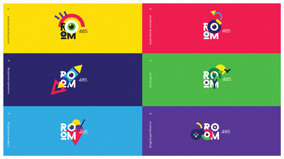 identity agency brand colorful stationery branding branding  logo color geometry Suprematism