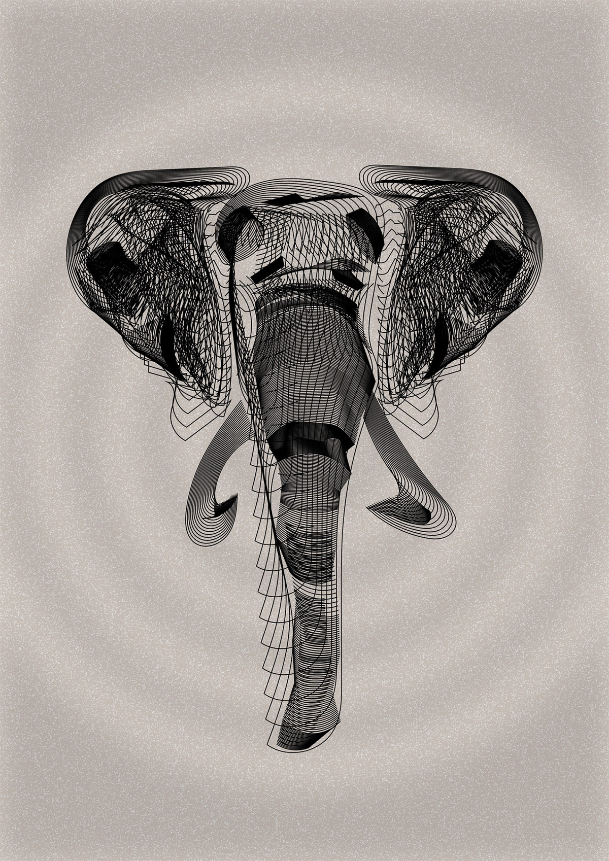 Blending lines elephant moire