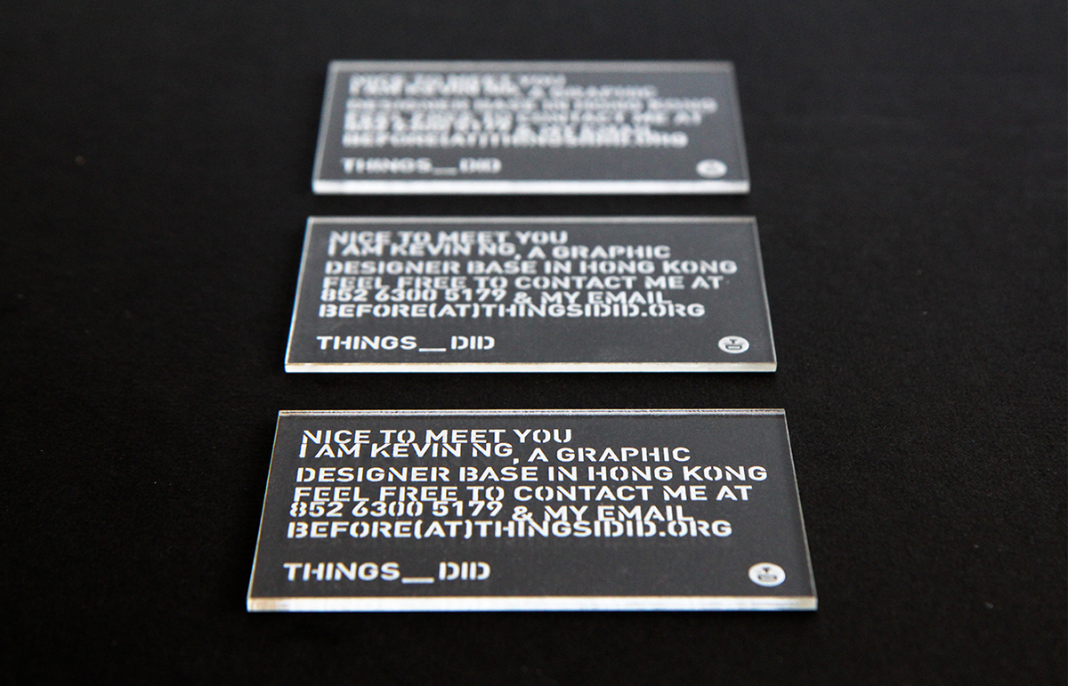 Name card transparent Printing effect thingsidid  