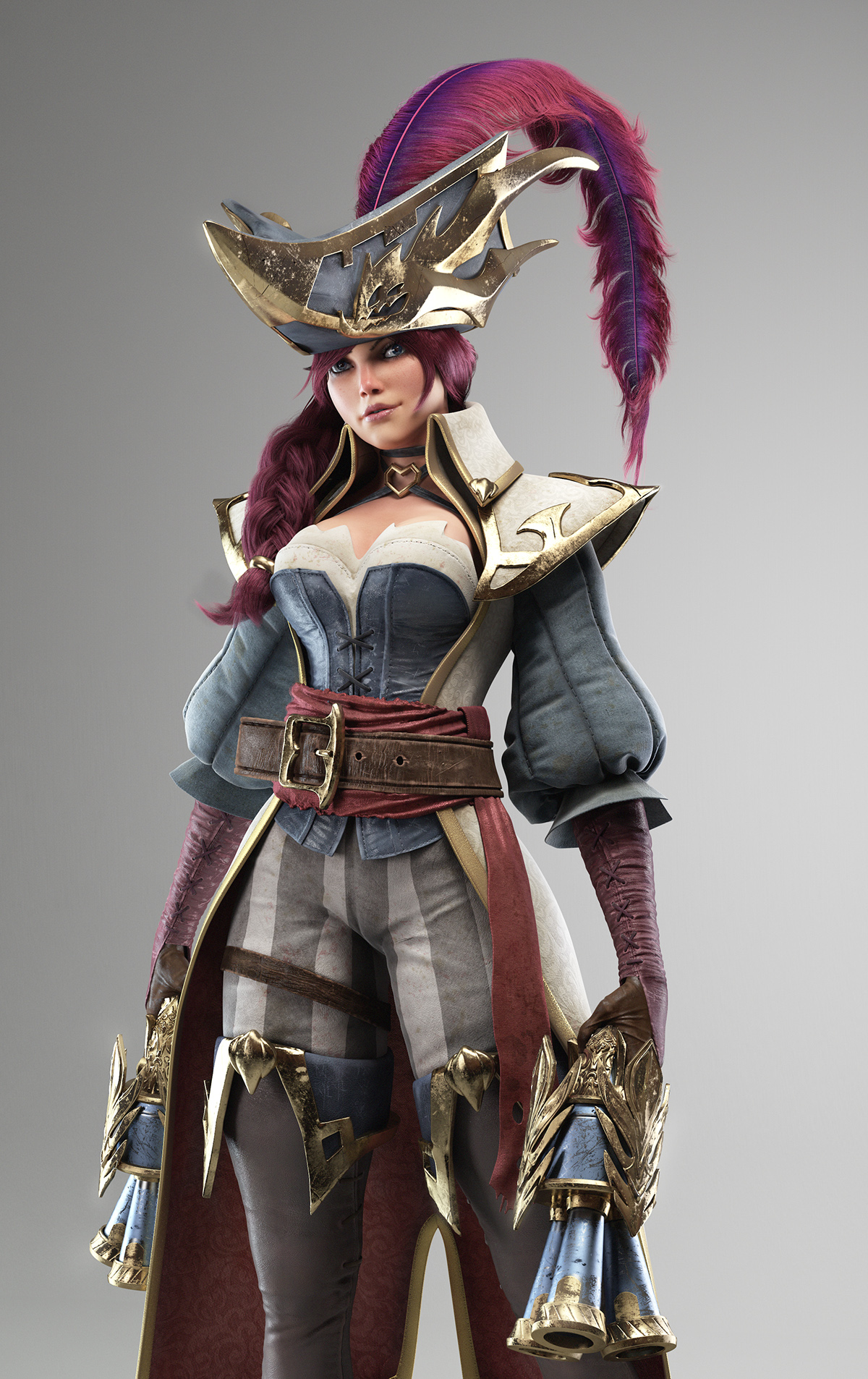 lol missfortune 3D Character vray Zbrush 3ds max