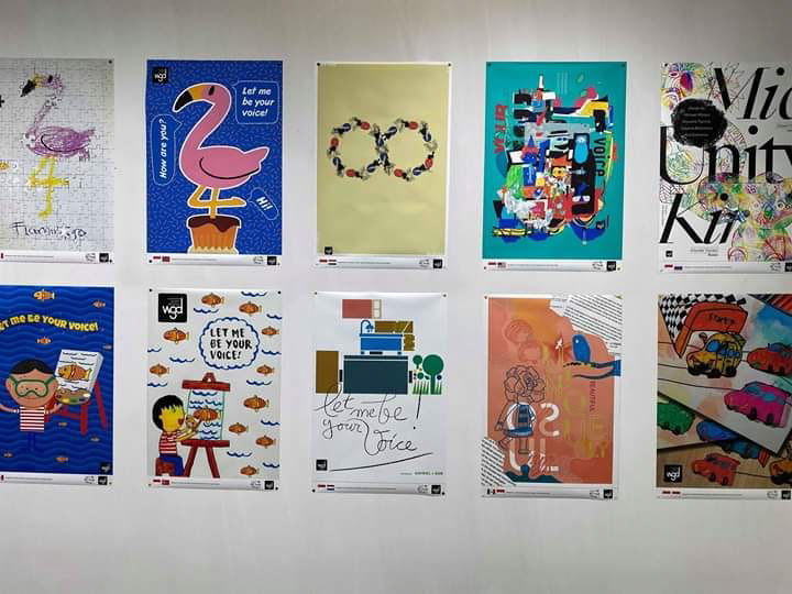 let me be your voice Iran Exhibition poster design autism Francesco Mazzenga