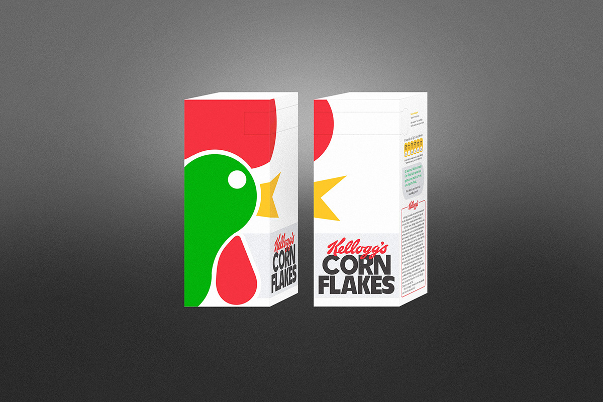 Corn Flakes kellogs Cereal embalagem
