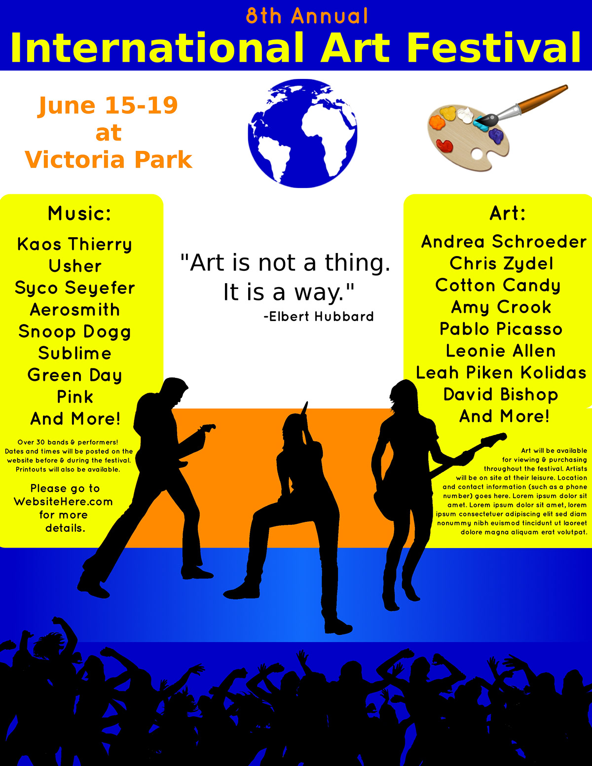 Advertising  art art festival Event flyer Flyer Design music poster Poster Design redesign