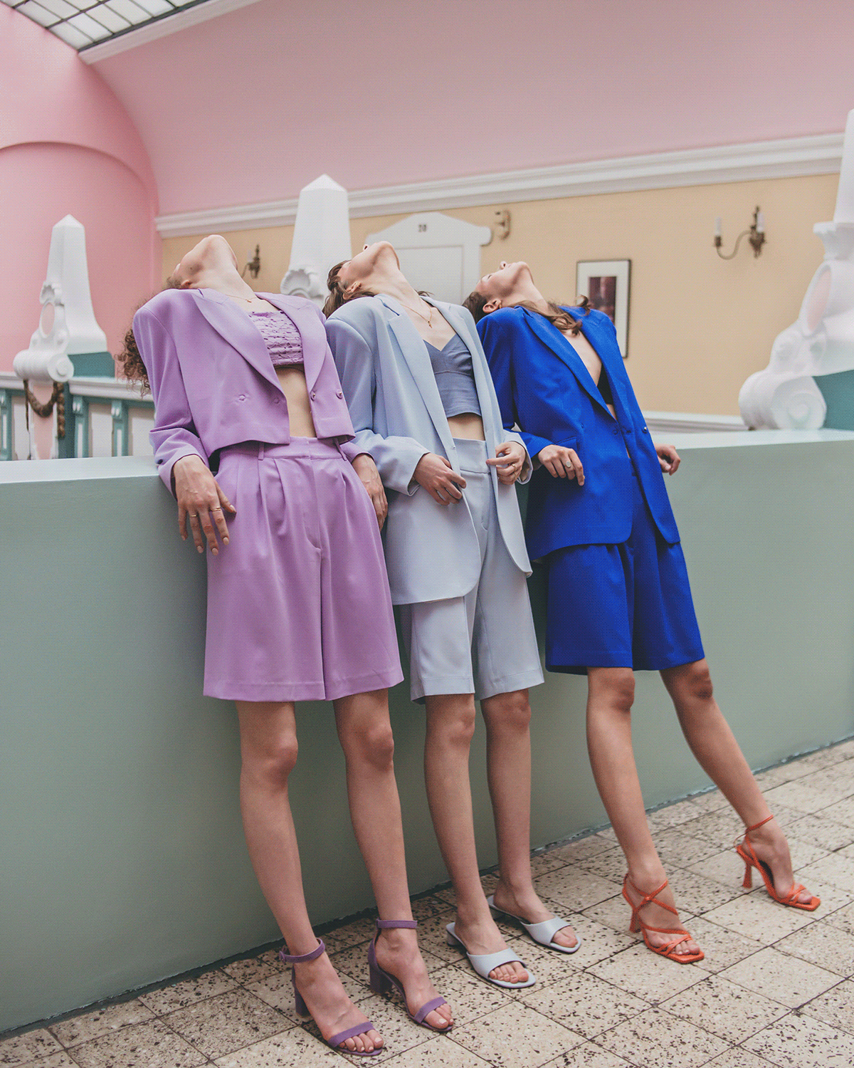 architecture editorial fashion editorial model pastel Photography  photoshoot portrait wes anderson