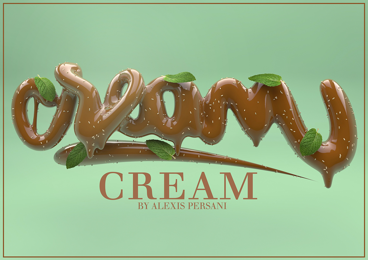 typo photoshop letter letters lettre lettres Cinema cinema4d 3D 4d cream Style Cheese Love ghetto