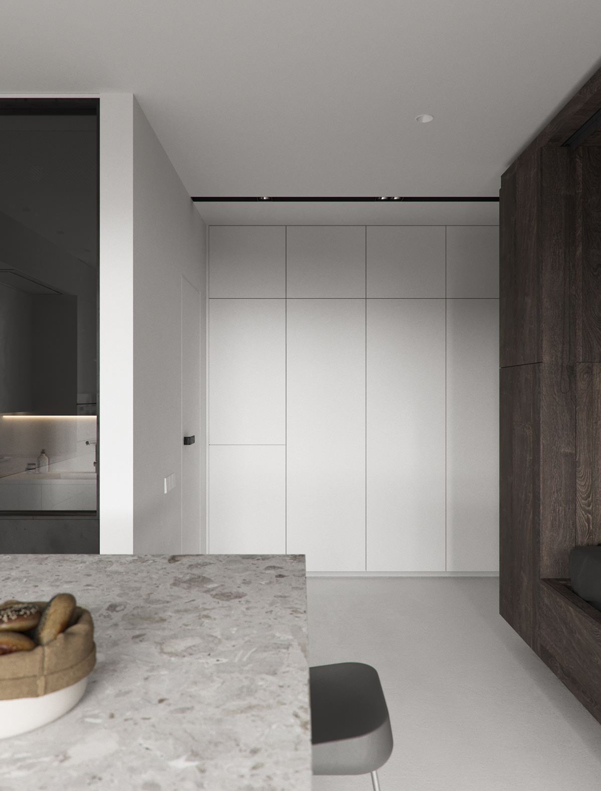 architecture interior design  design minimalist minimalistic White wood minsk kotraarchitects