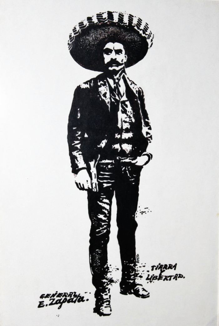 sketch ink emiliano zapata mexican revolution portrait hispanic heritage tierra y libertad inktober