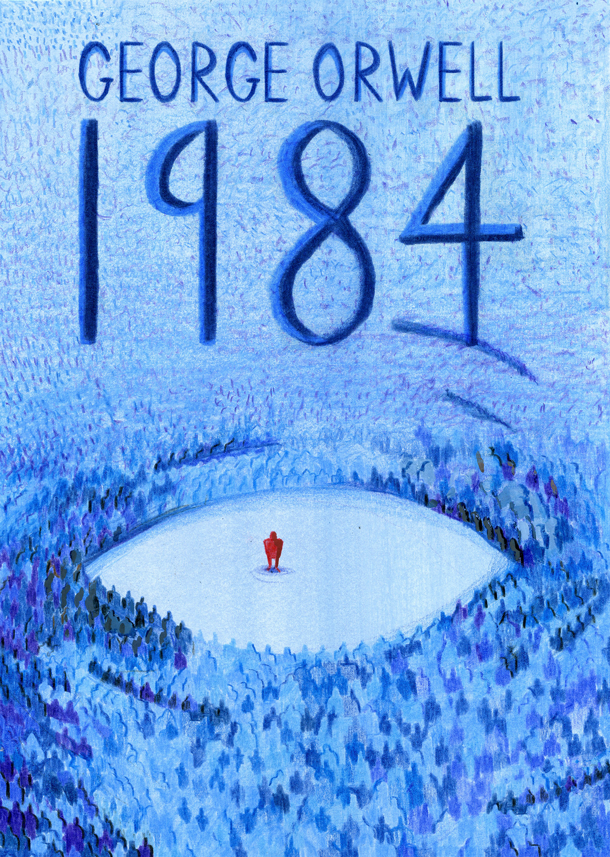 book cover paint draw photoshop book publishing   design George Orwell colour concept sketching Stephen King harper lee