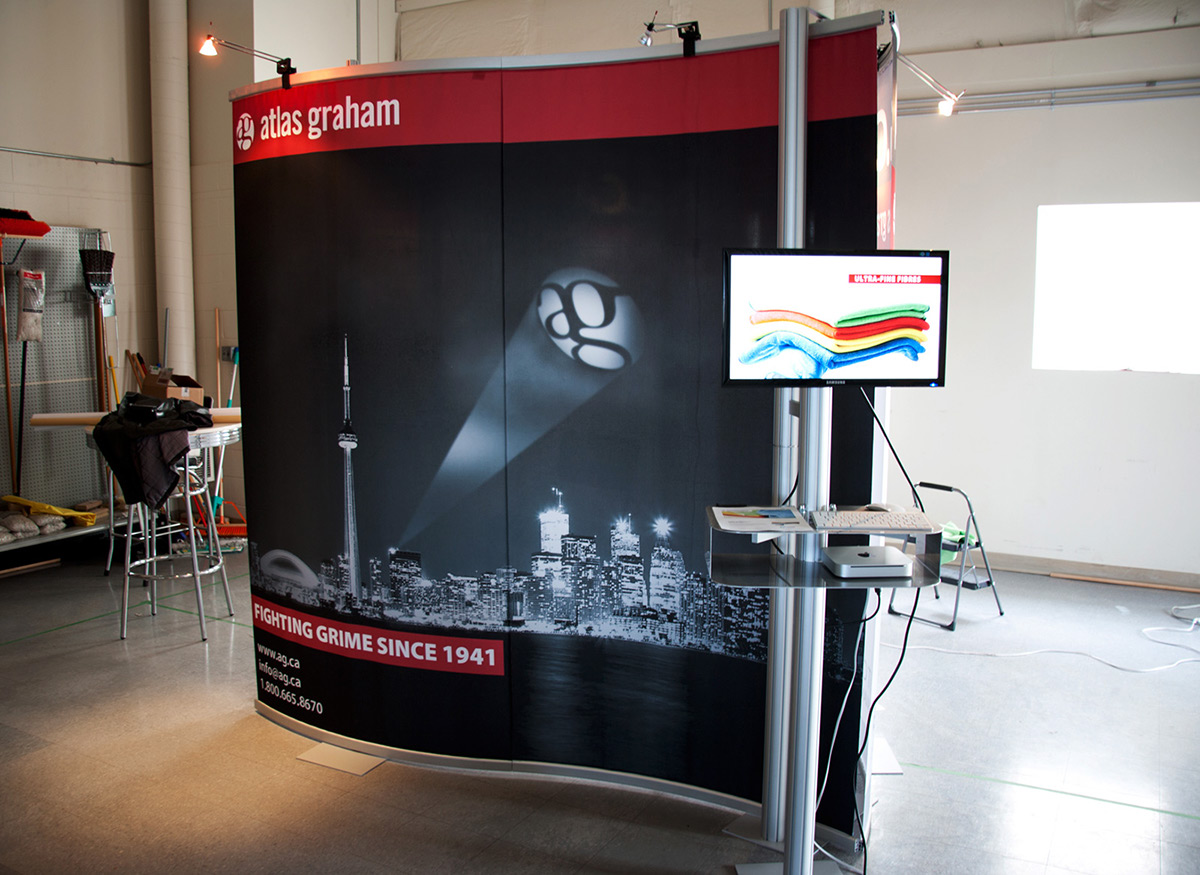 Adobe Portfolio trade Show exhibitions design booth video concept visualization Creativity fighting grime Toronto ISSA liam roberts Freelance