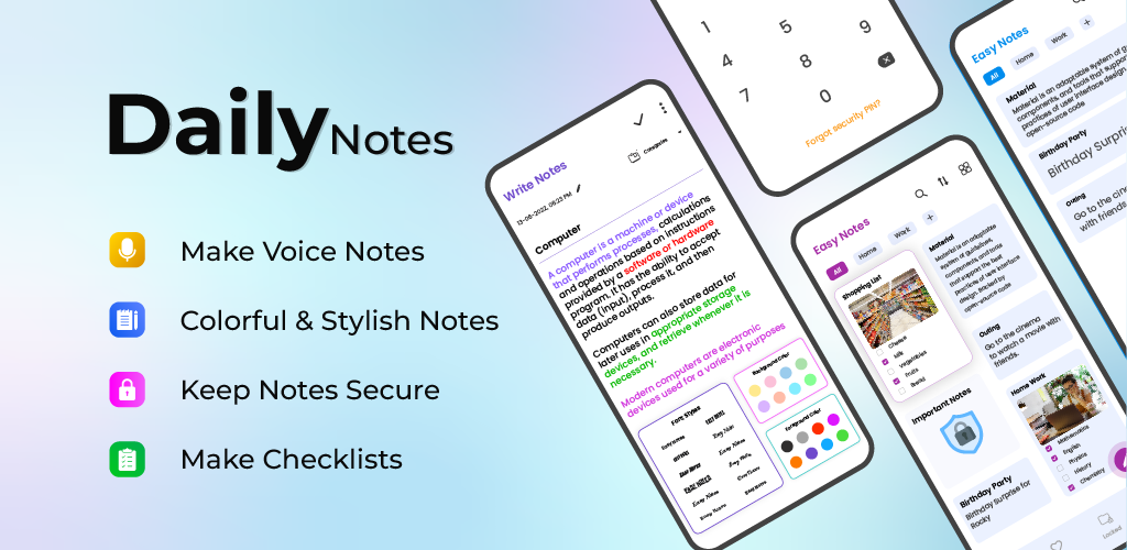 notepad notes notebook Mobile app UI/UX app design mobile Screenshots screenshot