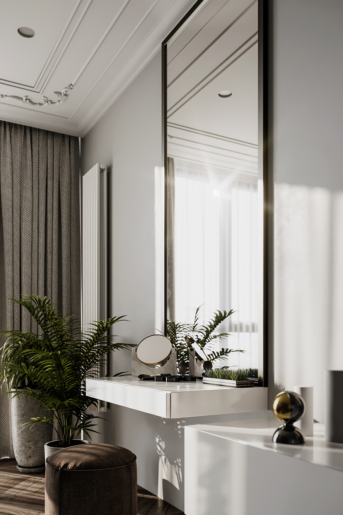 design visualization 3D Scandinavian modern appartment interior design  eclectic corona 3ds max