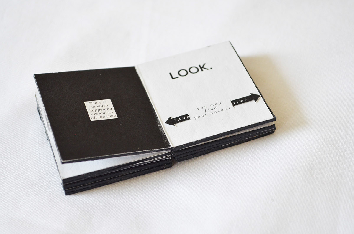 miniature book mini book book Book Binding pop up book pop up paper black and white Layout