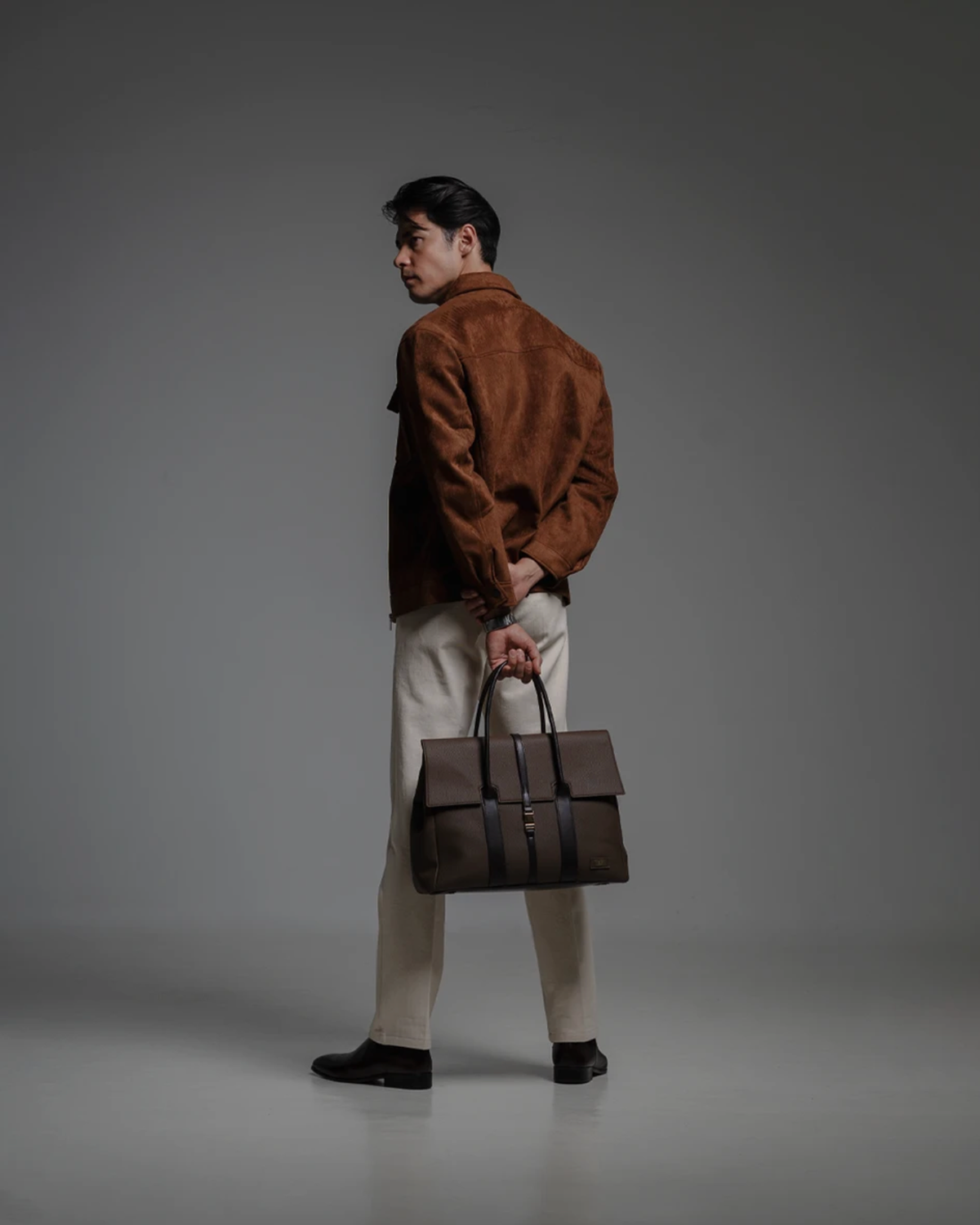 briefcase leather goods product design  accessories Fashion  Clothing Photography  editorial magazine design