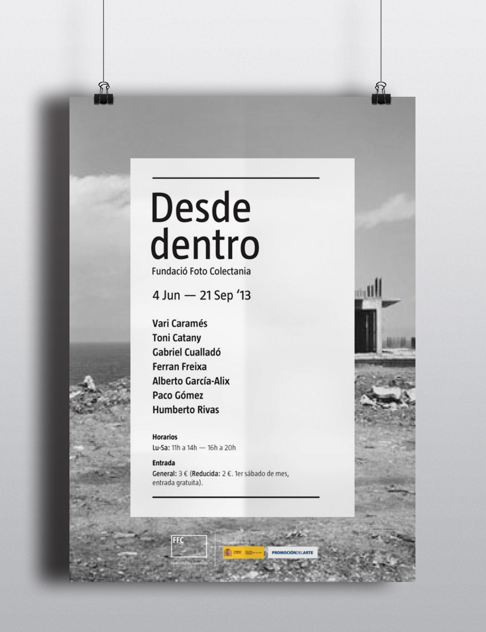 photo Exhibition  poster cartel black White color rectangulo Áureo paisaje Landscape Window world moment description
