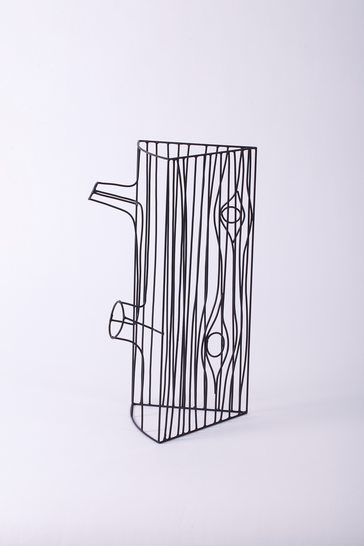 artdesign object line welded wire wooden structure