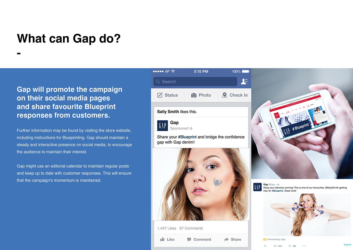 Denim social media campaign gap ycn Blueprint blue edinburgh