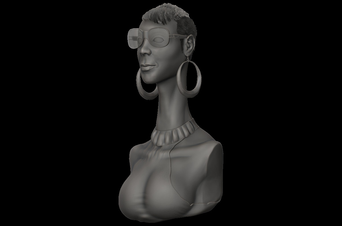 Zbrush digital illustration model female 3D 3D illustration Urban art concept photoshop Render Sculpt digital Character rendering