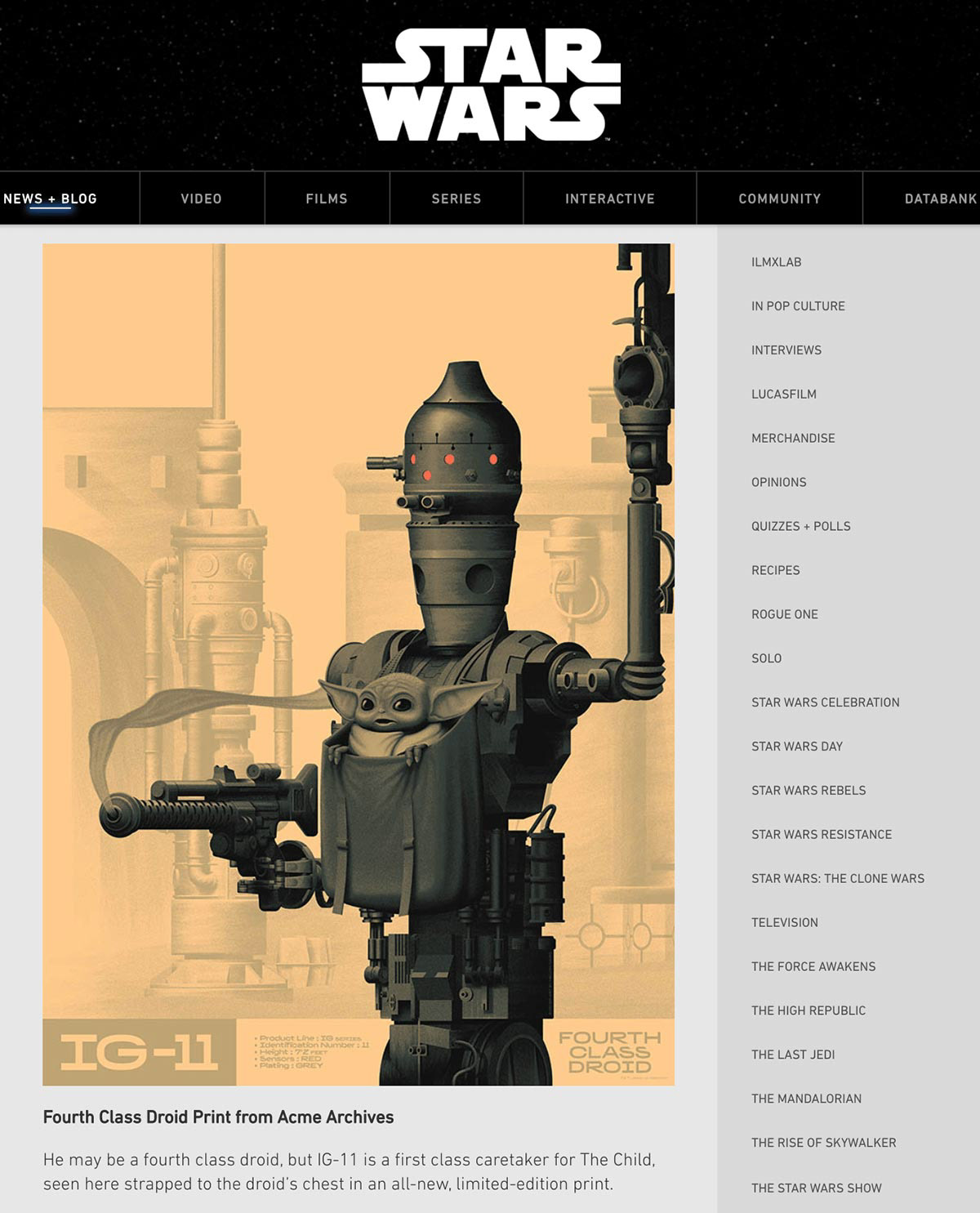 Star Wars Website