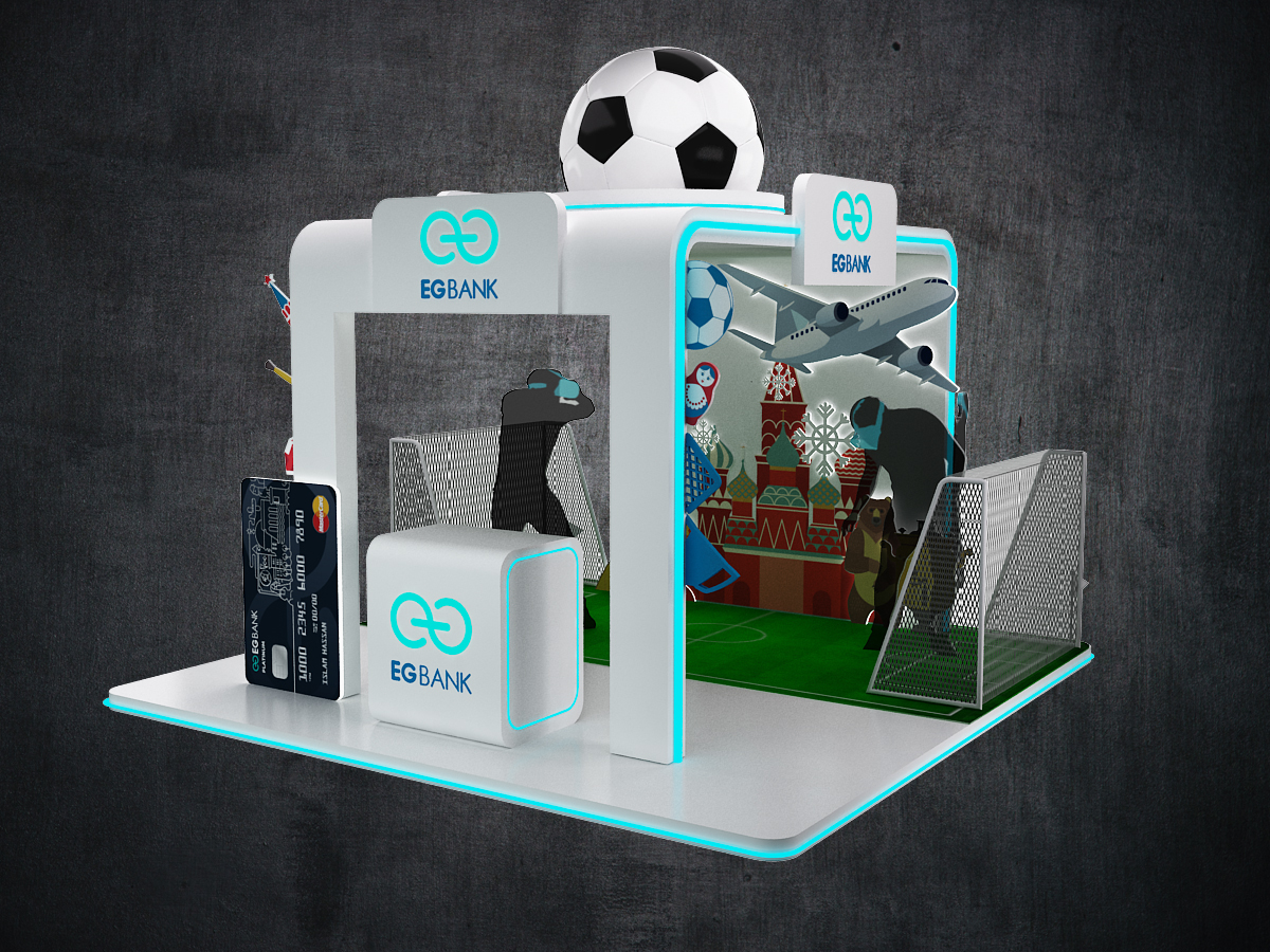 russia world cup activation booth design Stand Display booth2018 Exhibition 
