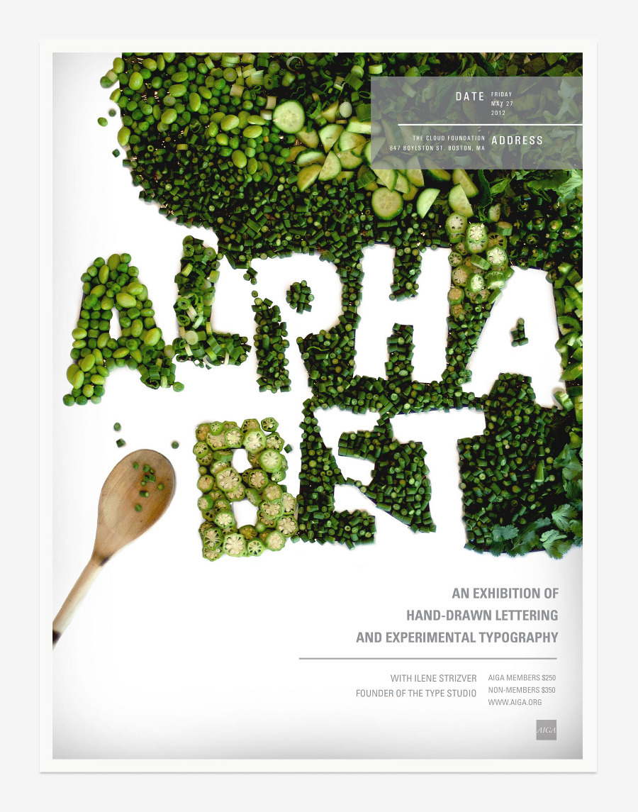 Food  type aiga posters Poster series Handmade Type handmade food typography hand-lettering Event Posters