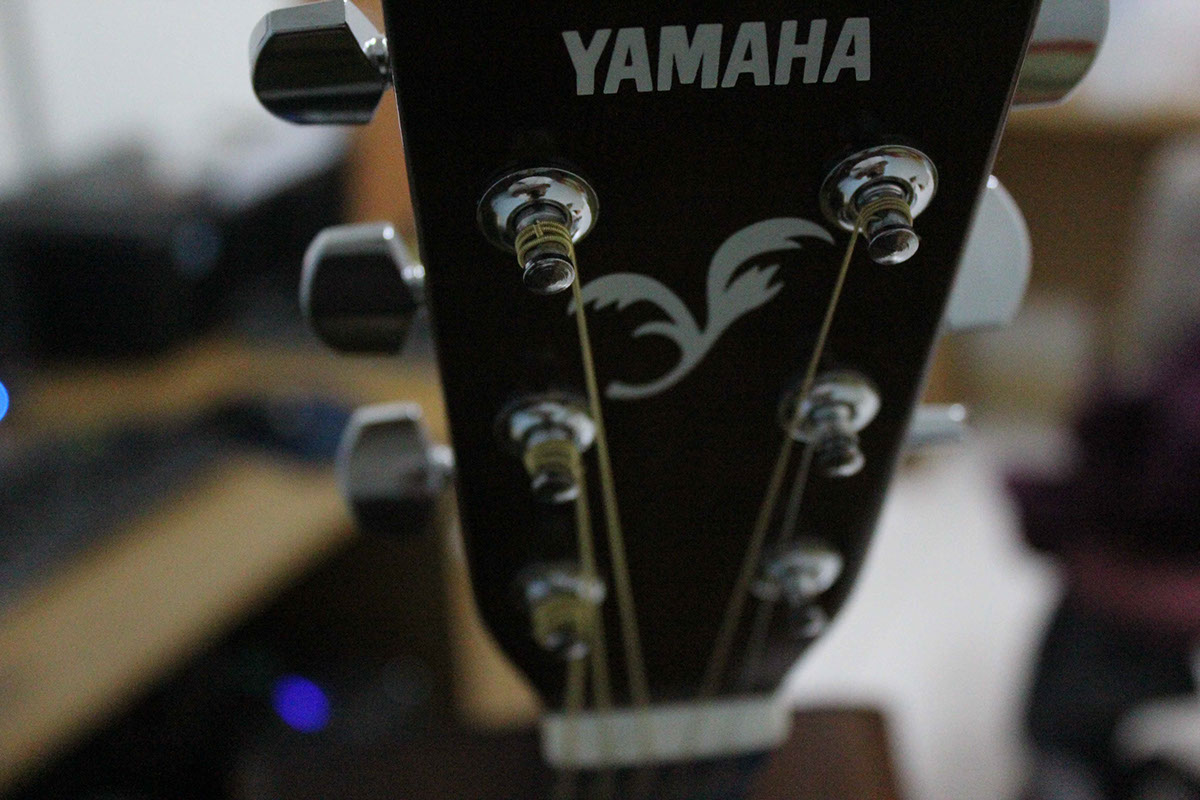 3D guitar modelling guitar model yamah polygon