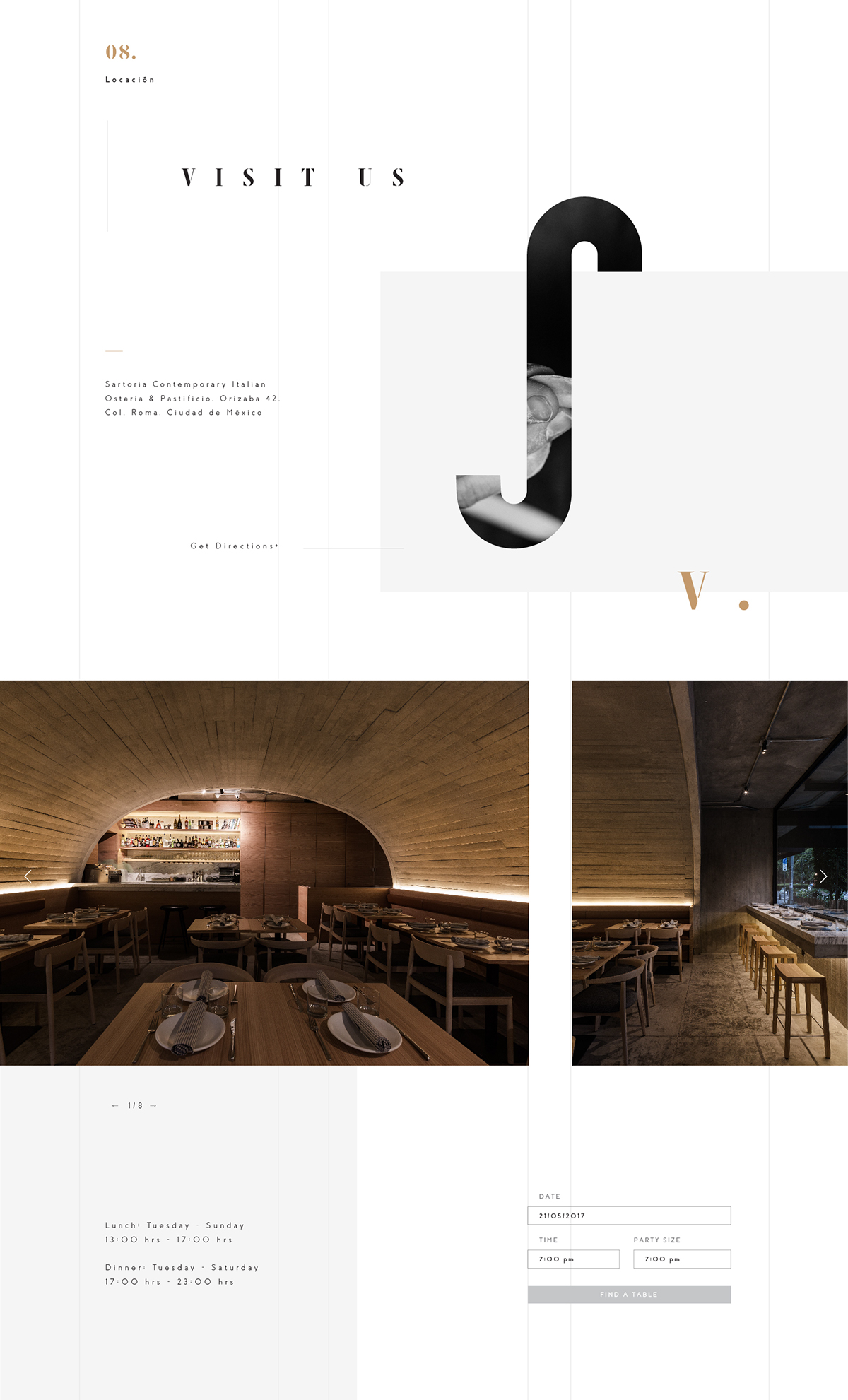 Food  Website Web Design  UI ux interaction Interface mexico restaurant minimal