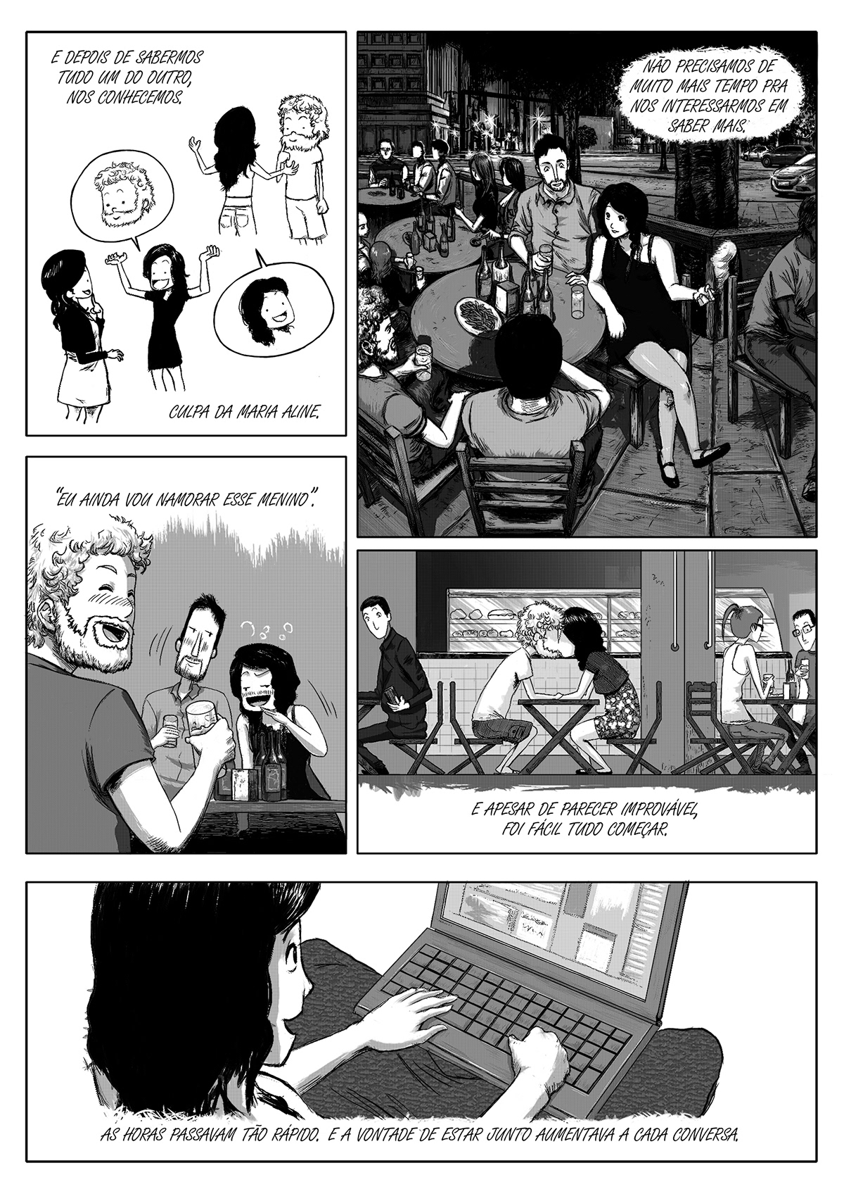 comics quadrinhos historia em branco black White Capa colorida manga shoujo Alexandre chaudret wacom gallery Steven Murray The Lunch Date