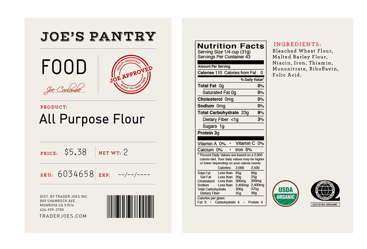 Food  label design laser cutting produce cleaning Stationery home Store Brand Trader Joe's