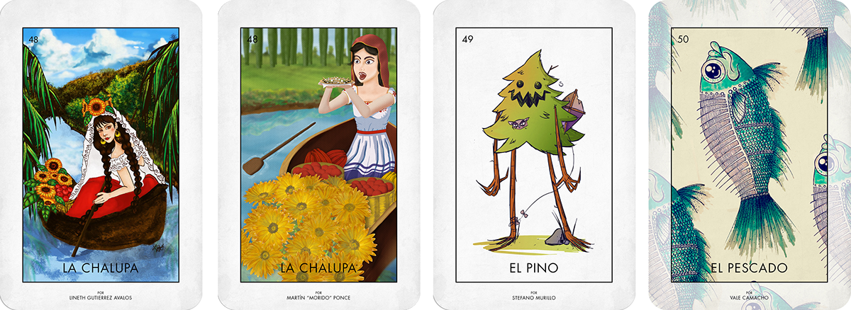 Ilustrando en bola ieb mexico art collab Collective  art challenge mexico city loteria Lottery juego cartas card game cards