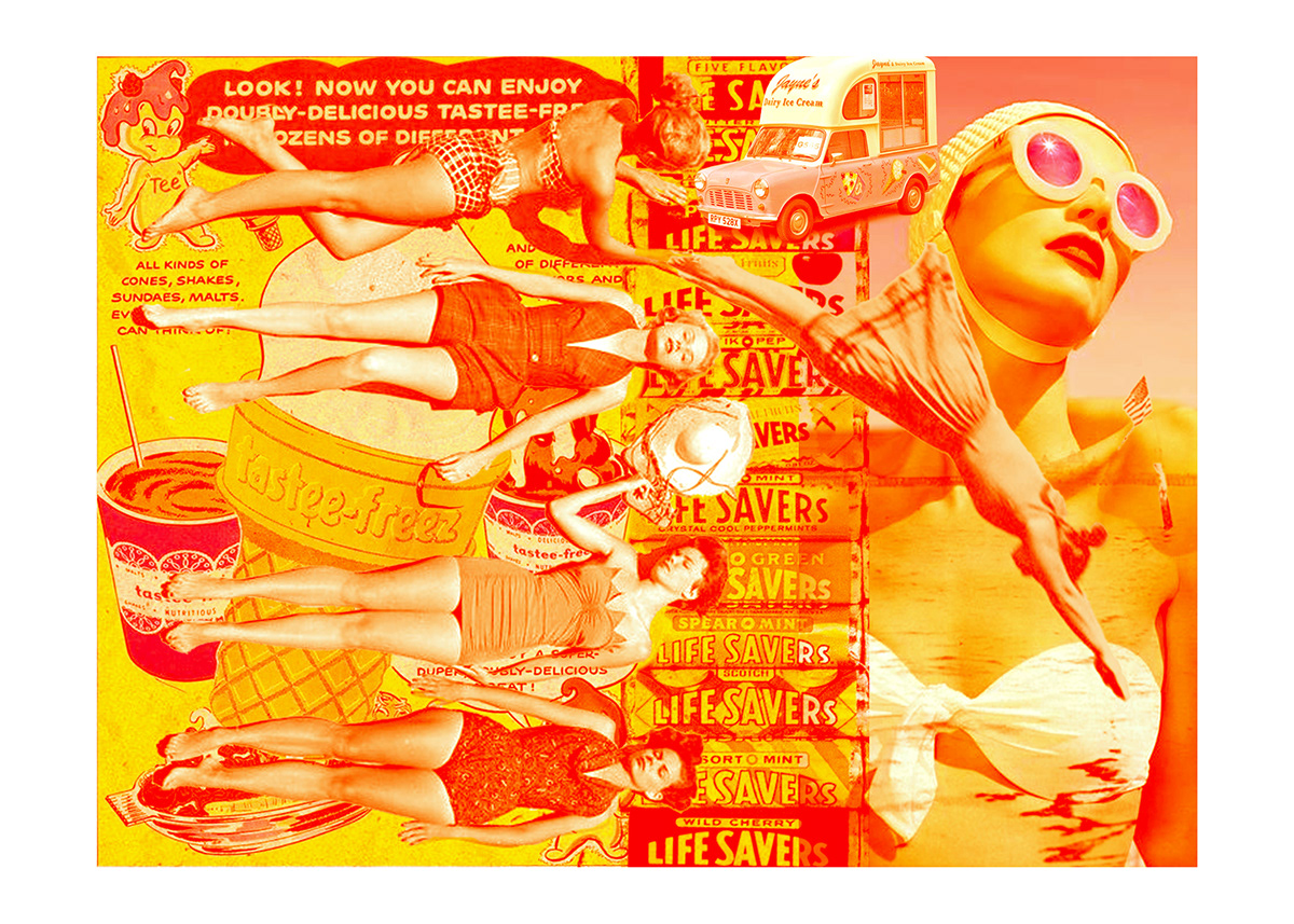 collage Digital Collage pop pop culture Retro vintage
