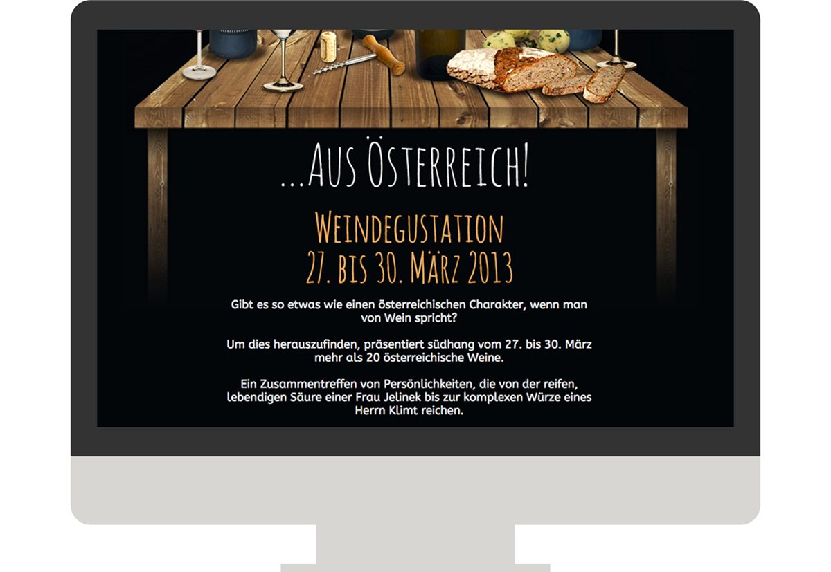 suedhang Website Switzerland microsite wine food&drink copy ux