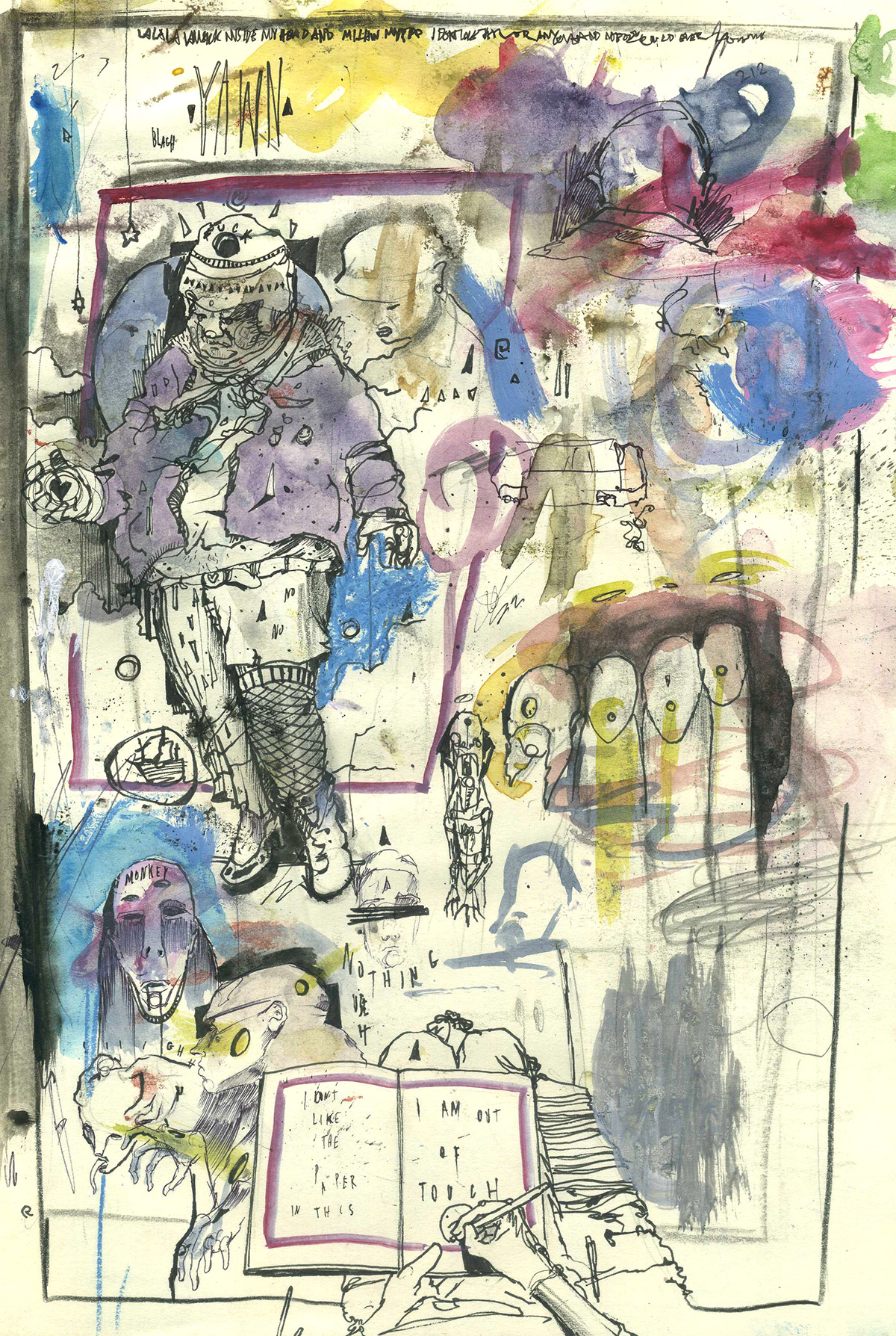 sketching sketchbook imagination dublin Ireland notebook mixed media Watercolours ink Fineliners observation