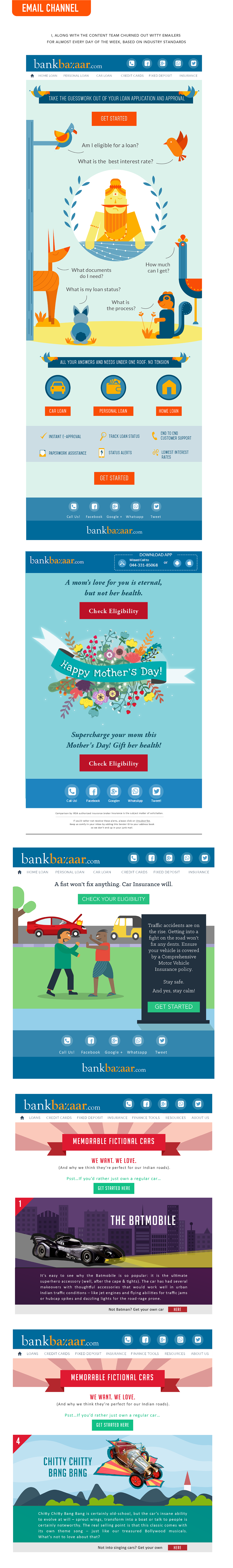 Bankbazaar.com emailers iconography finance Financeicons PushNotifications