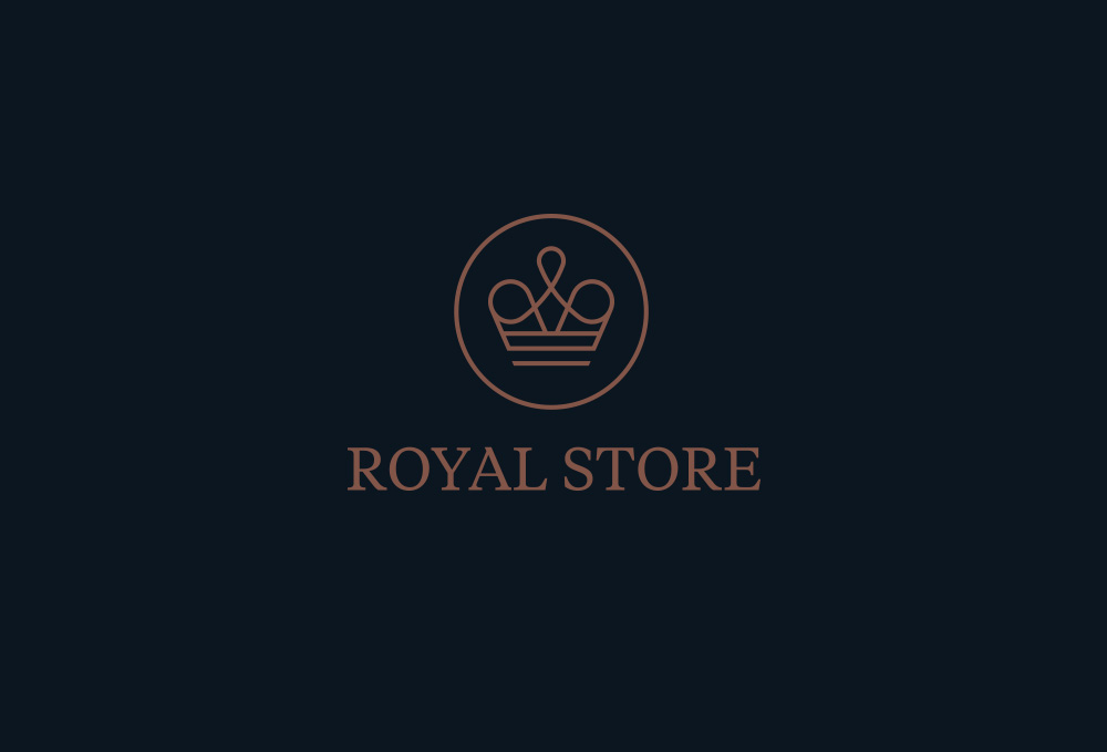 Braning luxury goods royal store design graphic crown