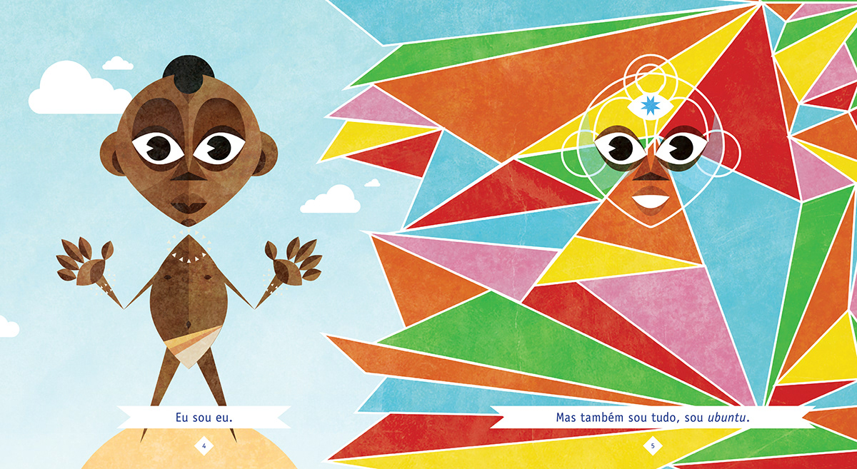 Ubuntu children book infancy ubuntu philosophy freelancer illustration freelancer illustrator Vetorial Illustration africa Brasil