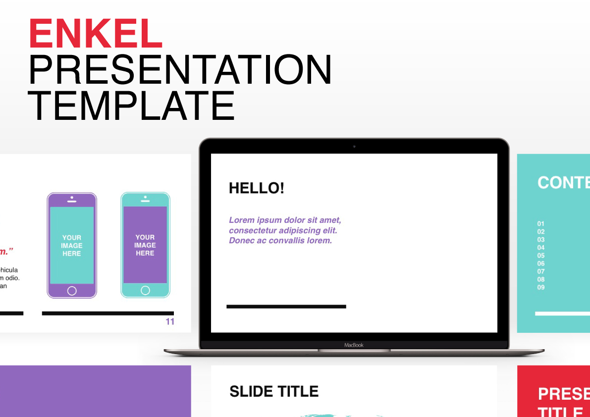 presentation template Powerpoint minimal clear slideshow business light simple