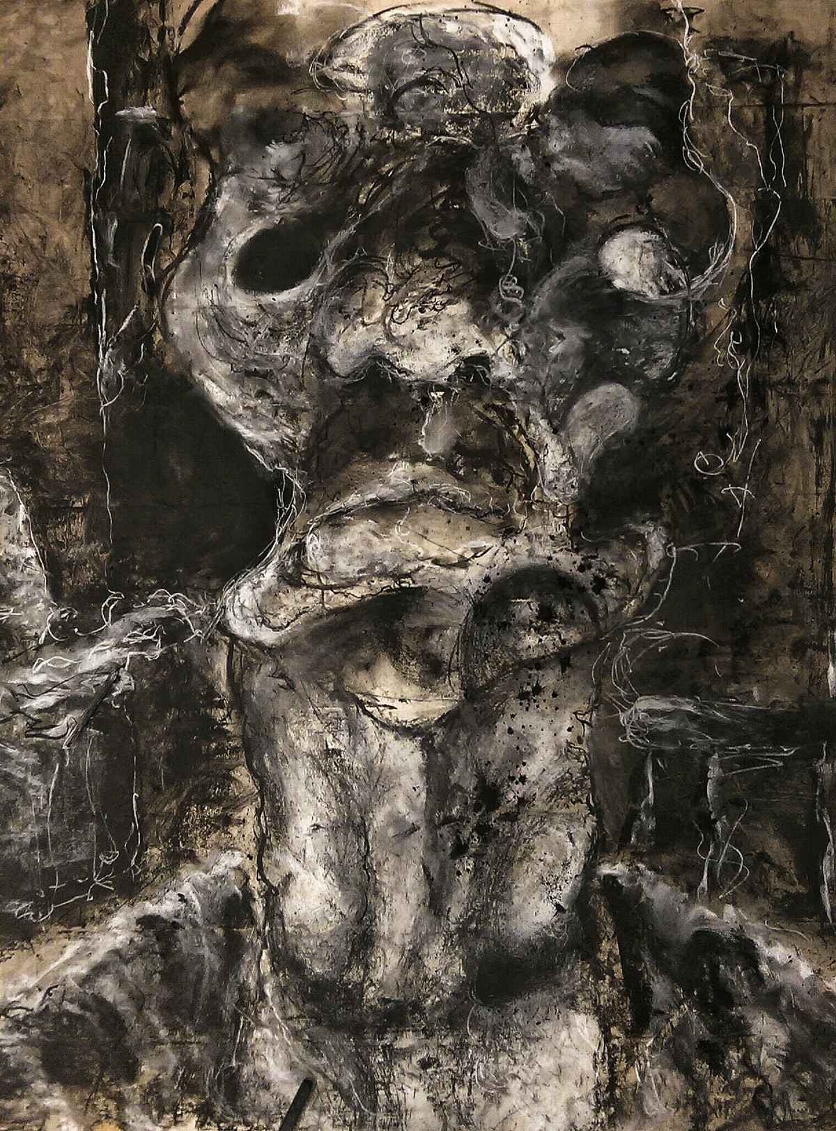 Francis Bacon charcoal abstract self-portrait series tones Expressionism Ginther