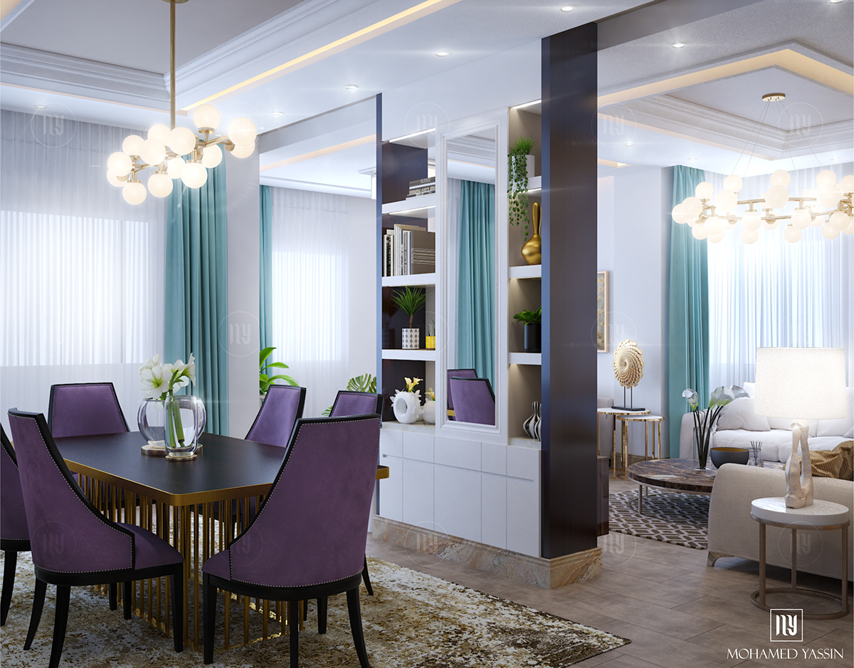 interior design  living dining room modern