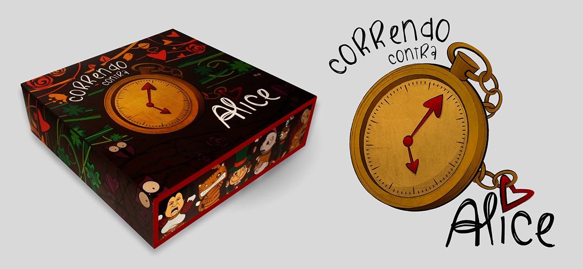 visual identity alice in wonderland time management Project Management board game Character