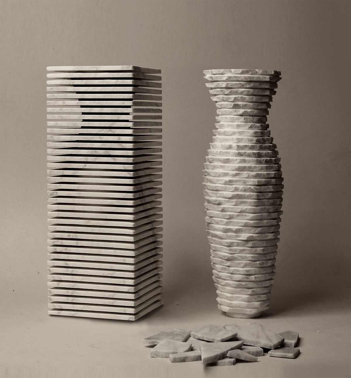 design Vase Marble carrara